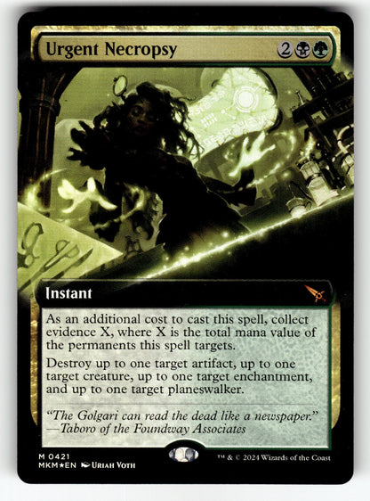 Urgent Necropsy (Extended Art) – 421 MKM: Murders at Karlov Manor M Foil NM