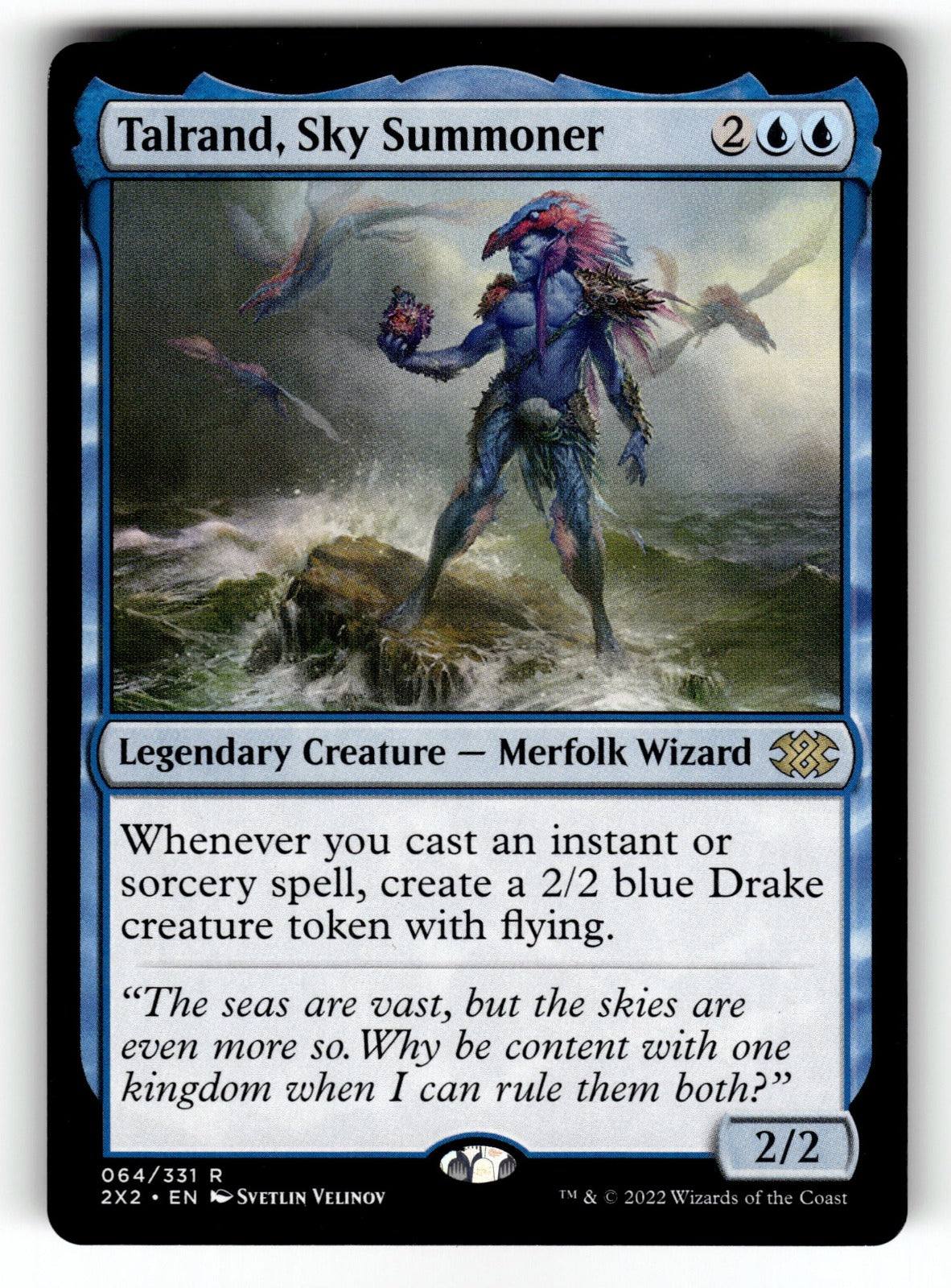 Talrand, Sky Summoner – 64 2X2: Double Masters 2022 R NM