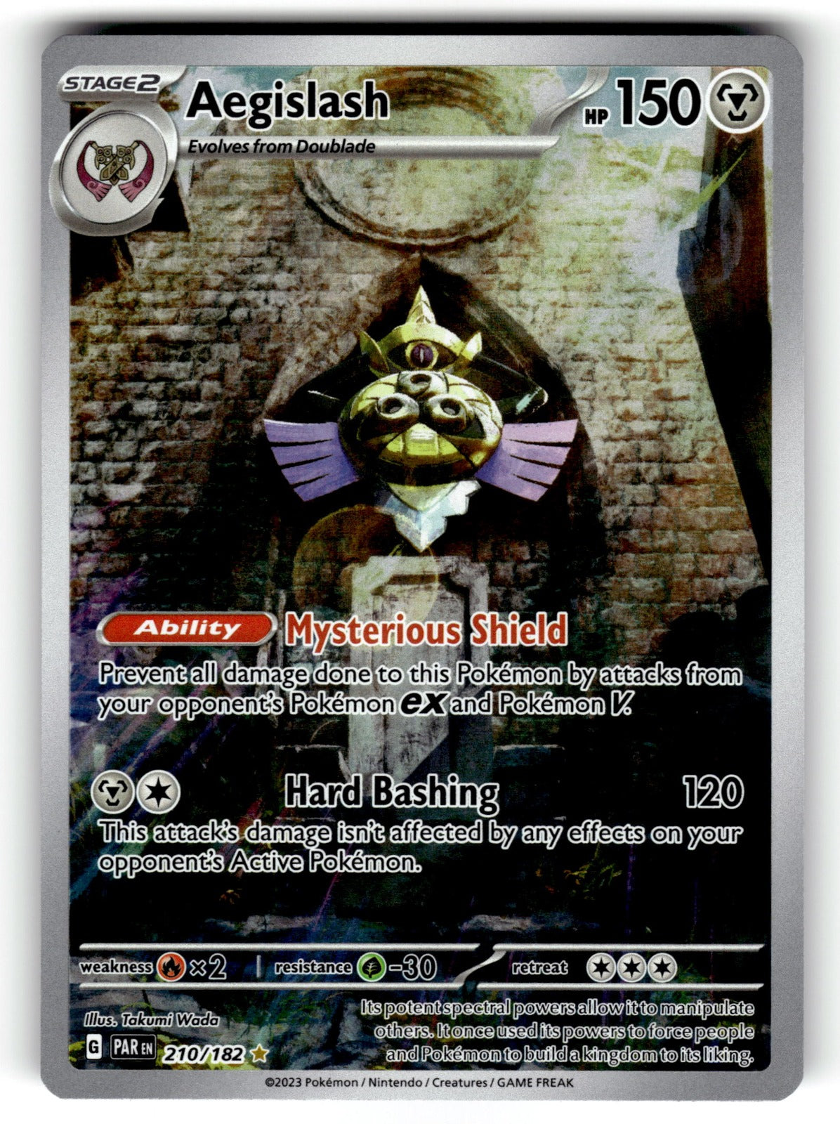 Aegislash – 210/182 PAR: SV04: Paradox Rift Illustration Rare HoloNM