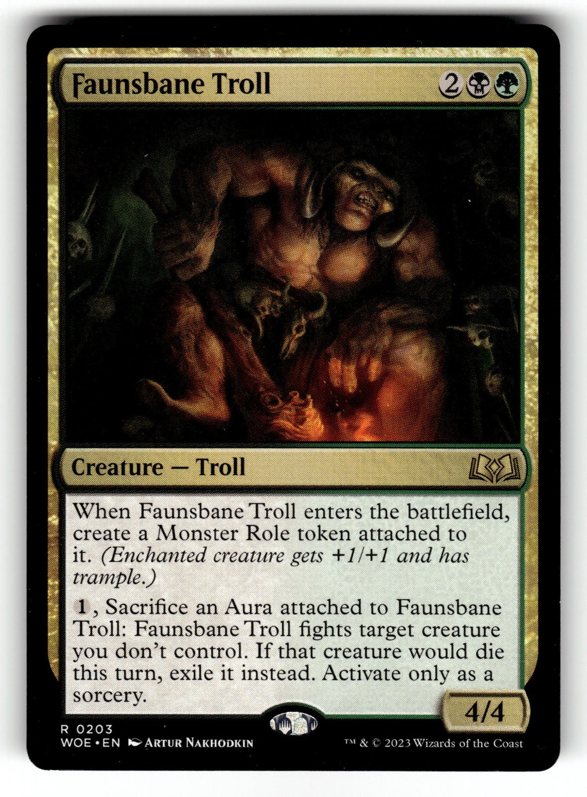Faunsbane Troll – 203 WOE: Wilds of Eldraine R NM