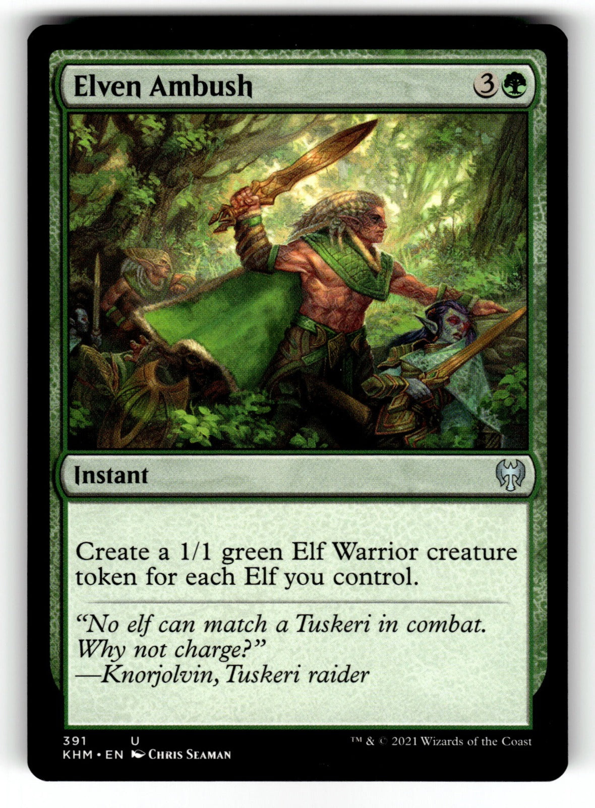 Elven Ambush – 391 KHM: Kaldheim U NM