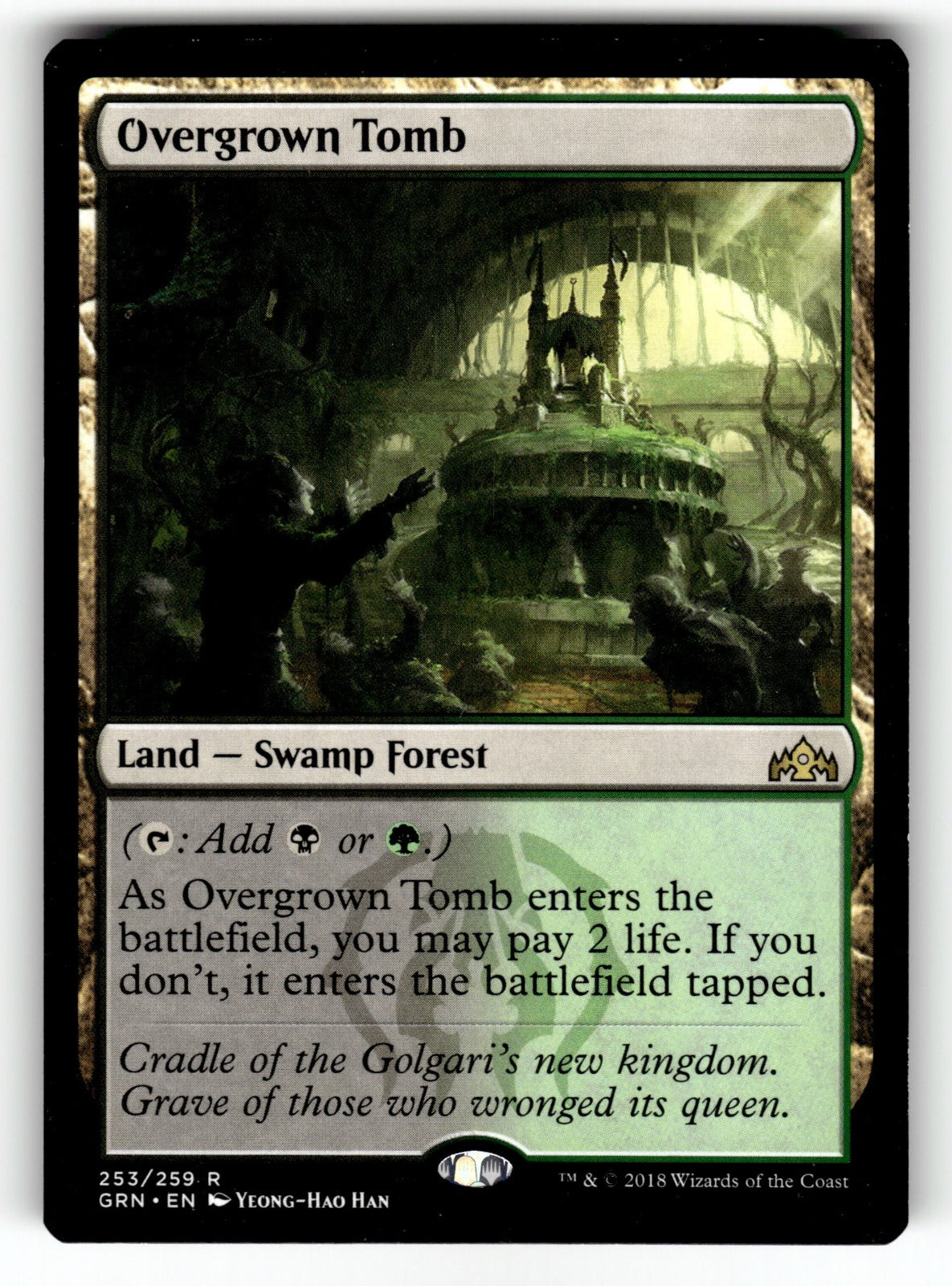 Overgrown Tomb – 253 GRN: Guilds of Ravnica R NM