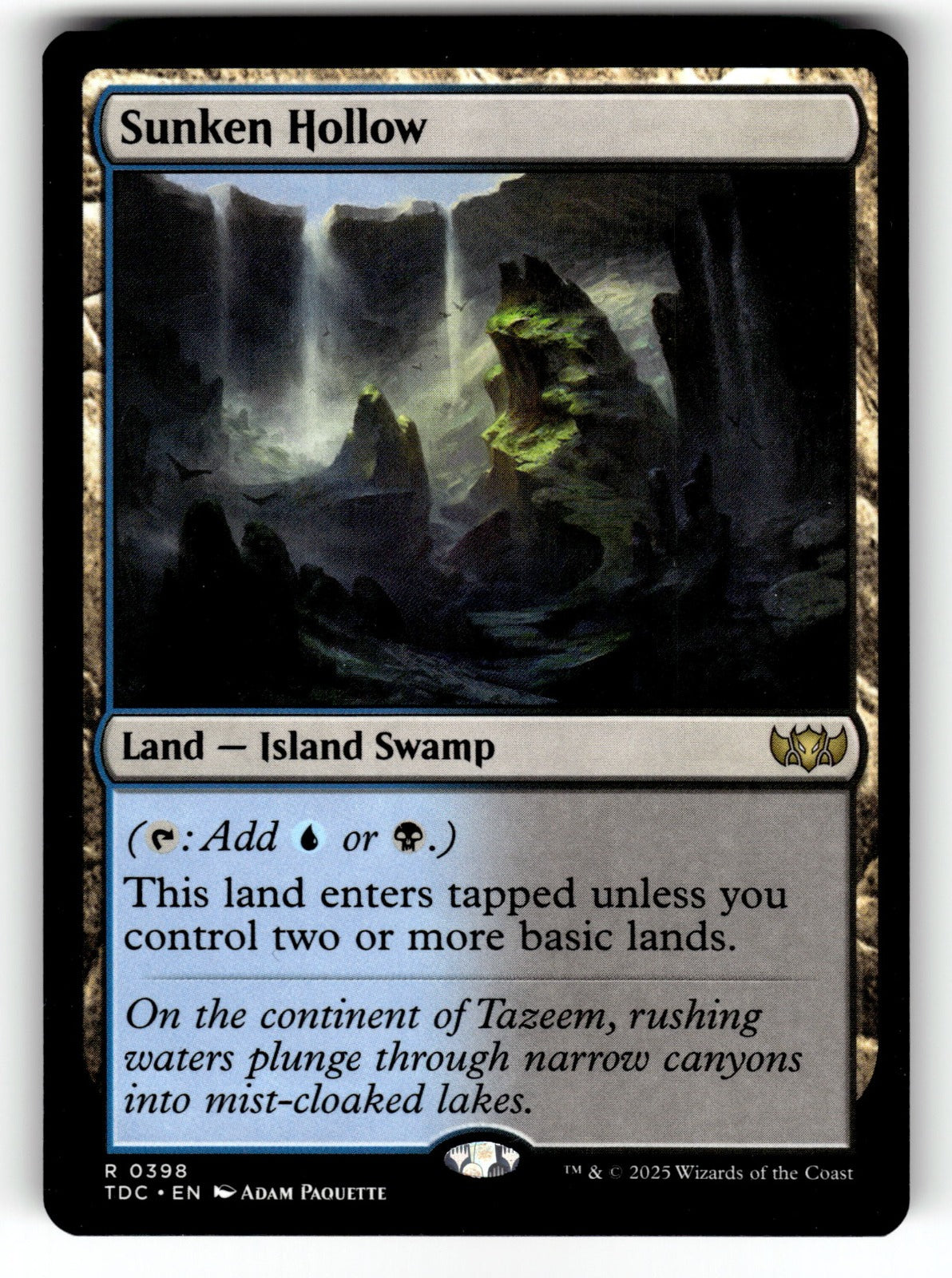 Sunken Hollow – 398 TDC: Commander: Tarkir: Dragonstorm R NM