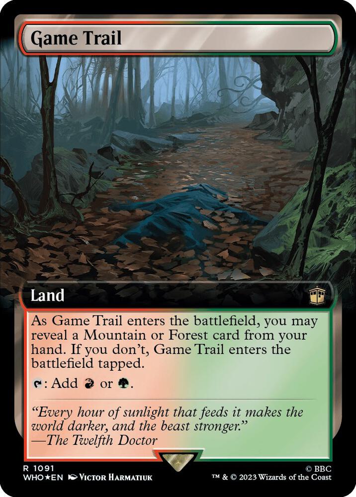 Game Trail (Extended Art) (Surge Foil) – 1091 WHO: Universes Beyond: Doctor Who R Foil NM