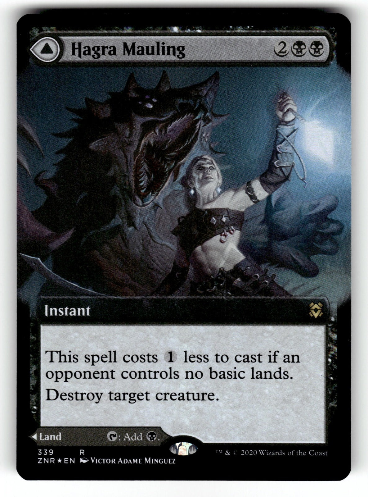 Hagra Mauling (Extended Art) – 339 ZNR: Zendikar Rising R Foil NM