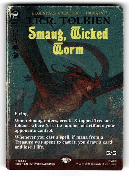 Smaug, Wicked Worm (Borderless) – 245 HOB: The Hobbit R NM