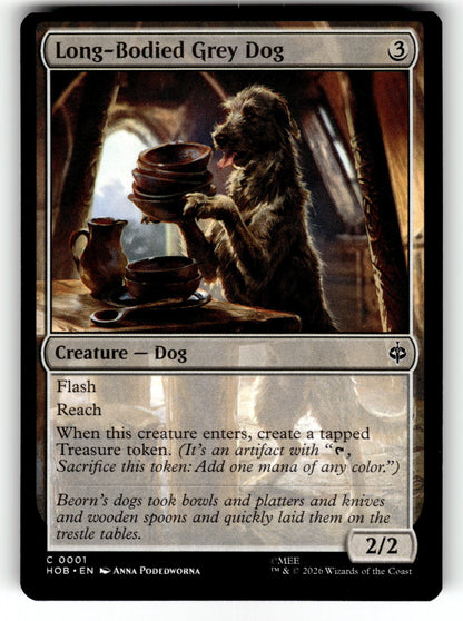 Long-Bodied Grey Dog – 1 HOB: The Hobbit C NM