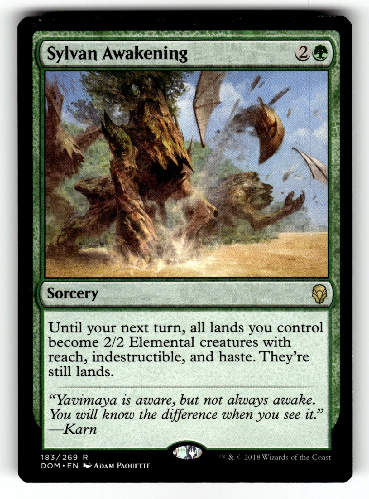 Sylvan Awakening – 183 DOM: Dominaria R NM