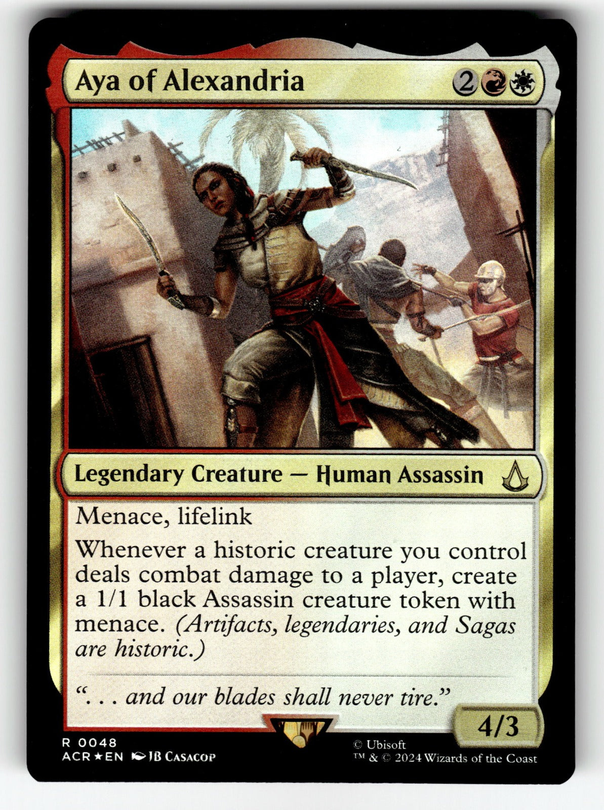 Aya of Alexandria – 48 ACR: Universes Beyond: Assassin's Creed R FoilNM