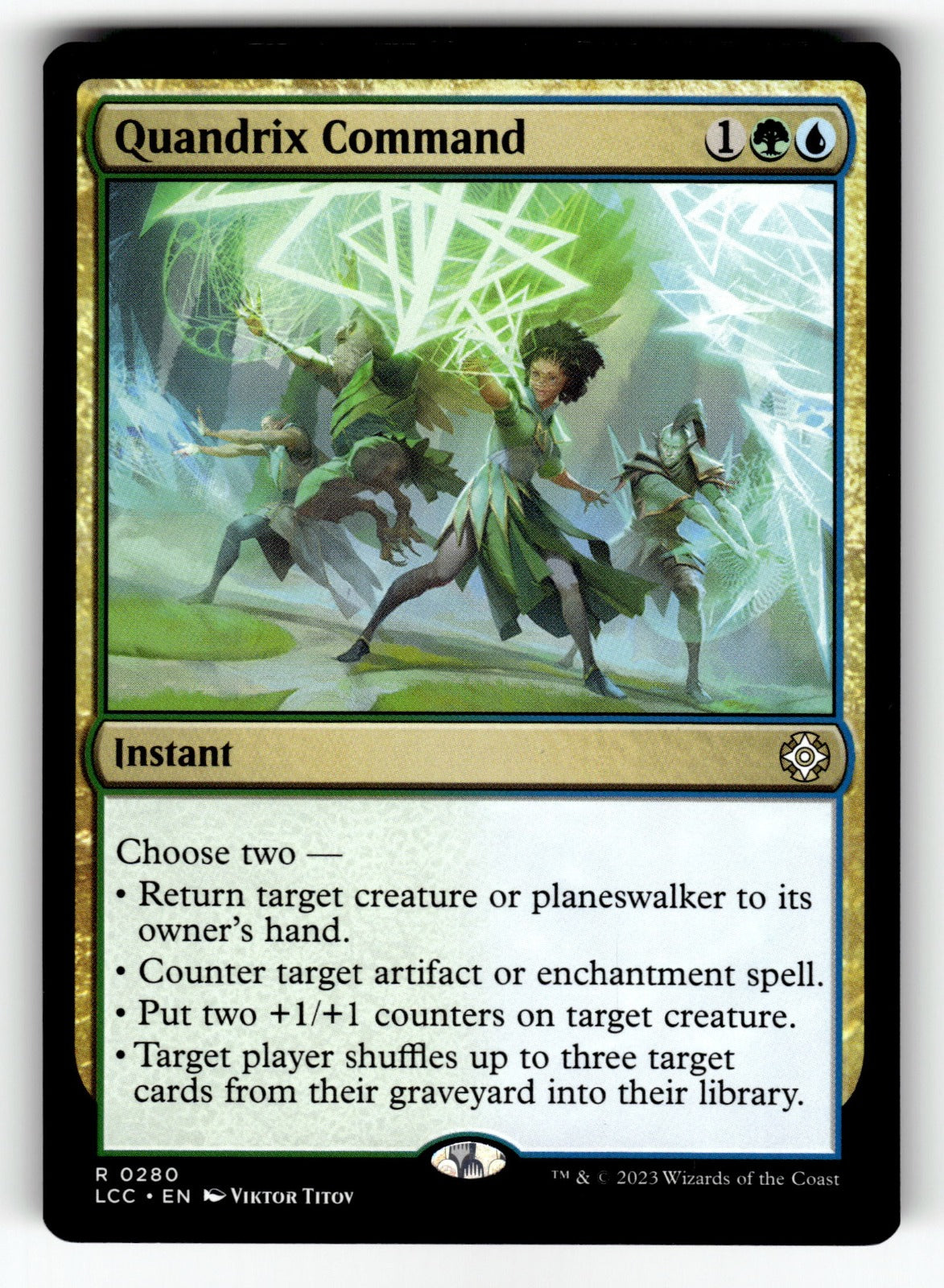 Quandrix Command – 280 LCC: Commander: The Lost Caverns of Ixalan R NM