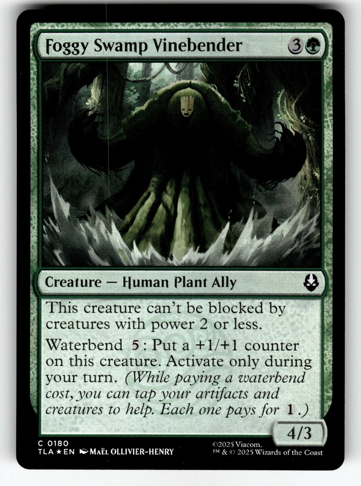 Foggy Swamp Vinebender – 180 TLA: Avatar: The Last Airbender C Foil NM