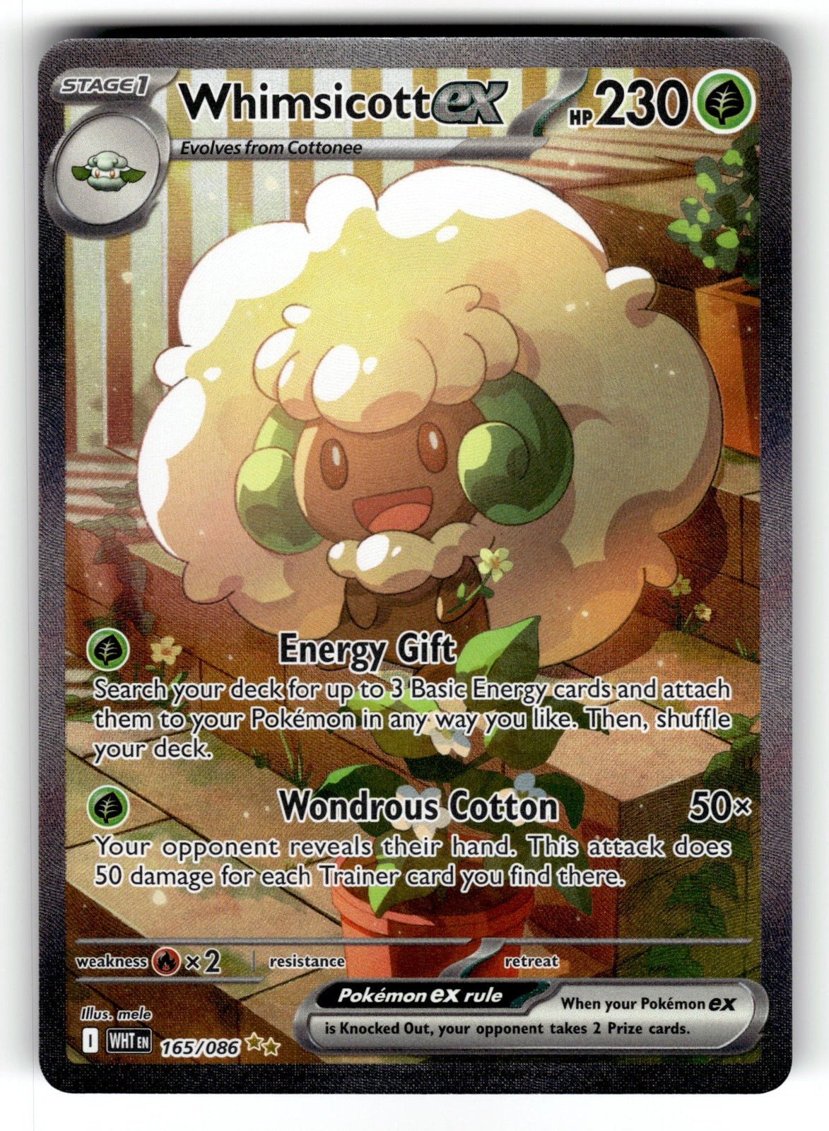 Whimsicott ex – 165/086 WHT: SV: White Flare Special Illustration Rare Holo NM