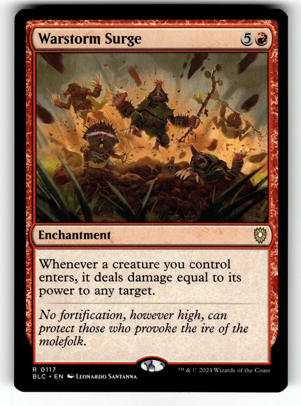 Warstorm Surge – 117 BLC: Commander: Bloomburrow R NM