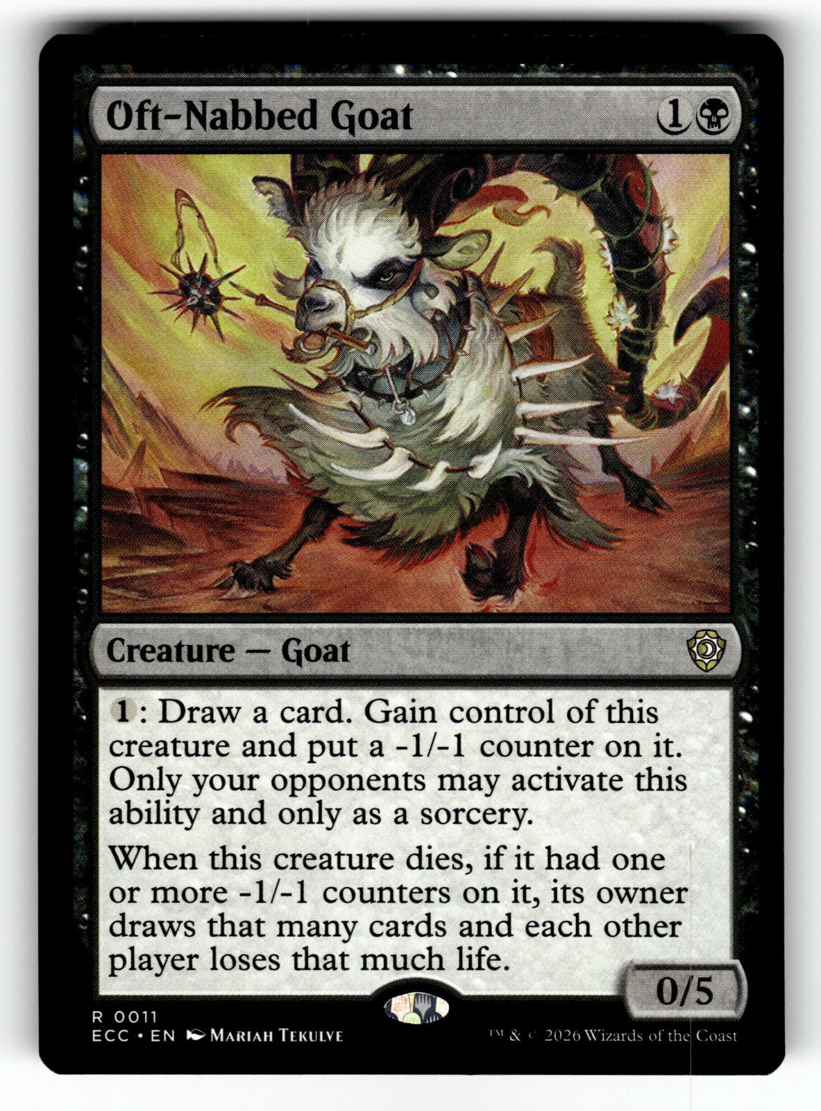 Oft-Nabbed Goat – 11 ECC: Commander: Lorwyn Eclipsed R NM