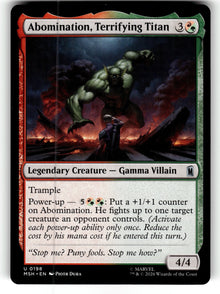 Abomination, Terrifying Titan – 198 MSH: Marvel Super Heroes U NM