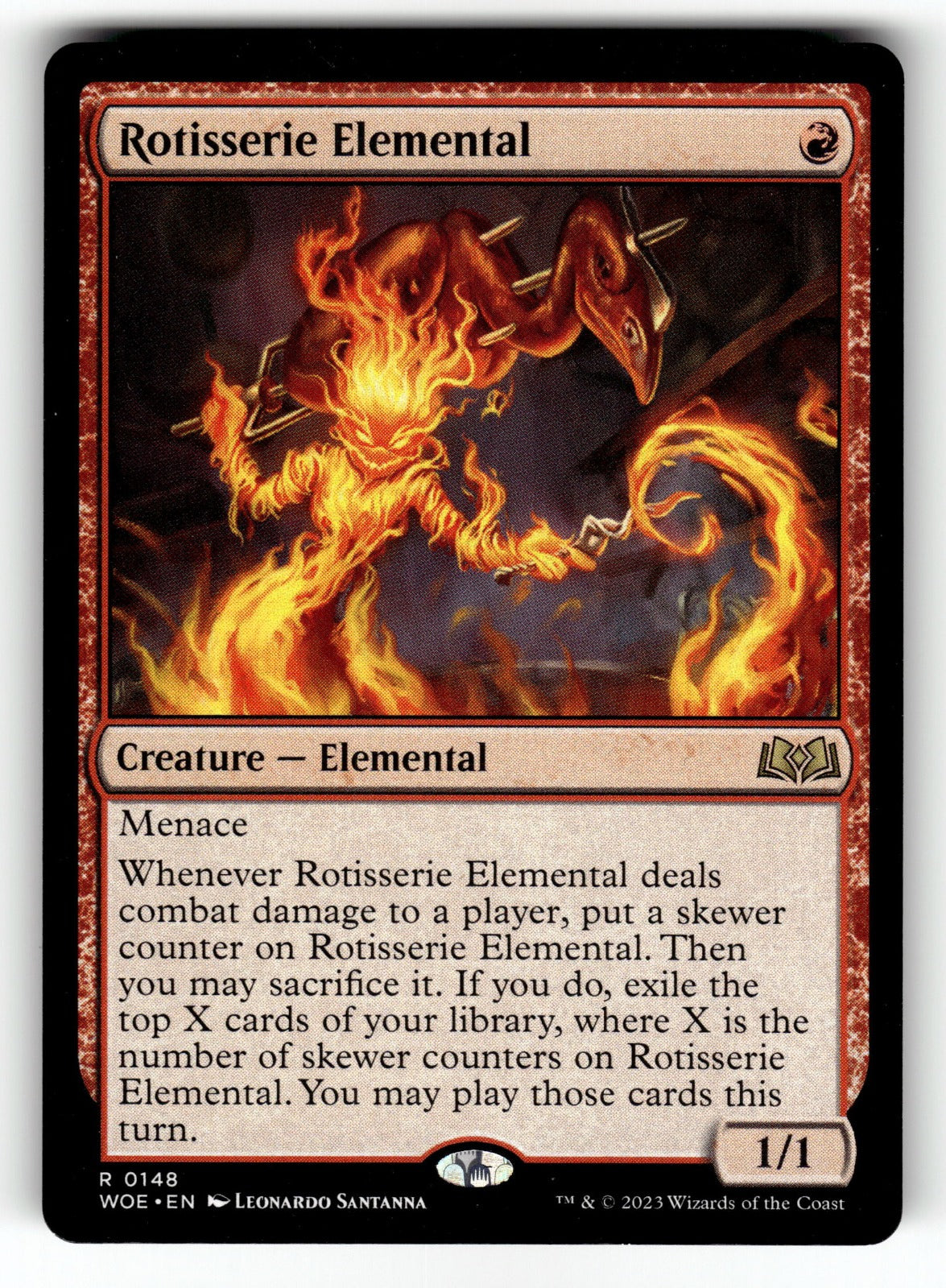 Rotisserie Elemental – 148 WOE: Wilds of Eldraine R NM