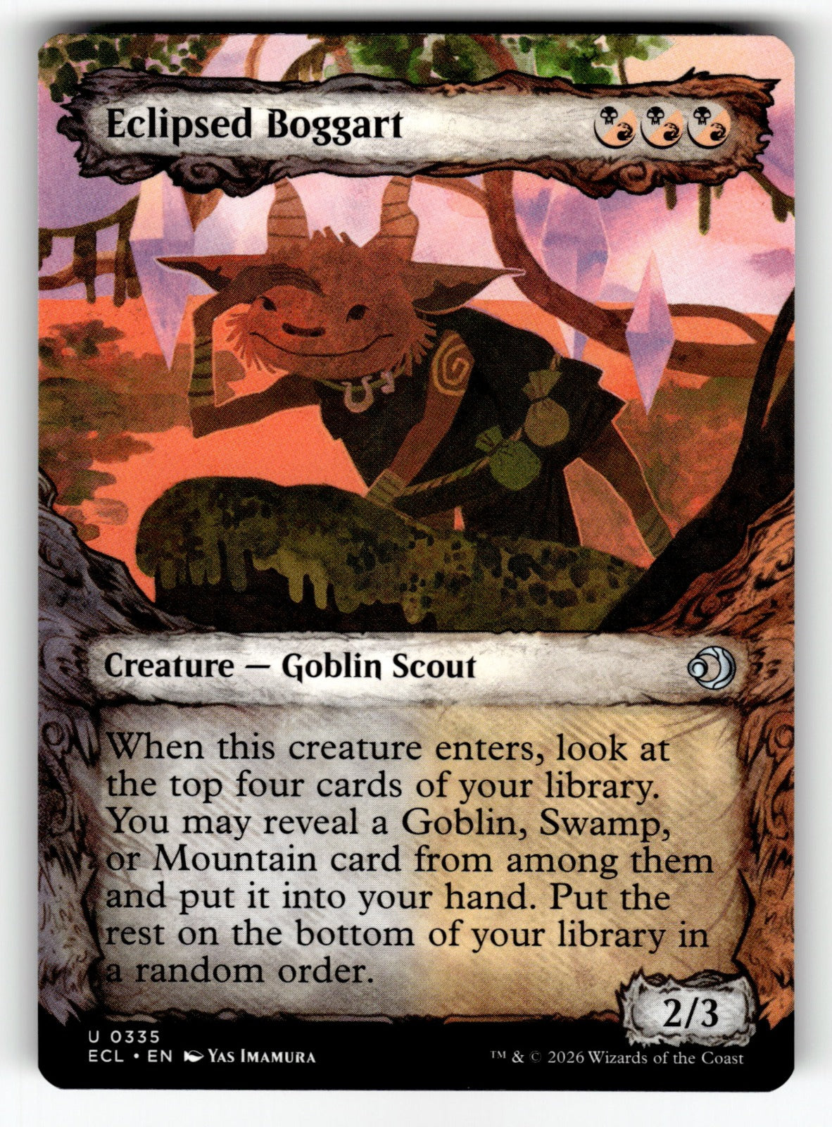 Eclipsed Boggart (Showcase) – 335 ECL: Lorwyn Eclipsed U NM