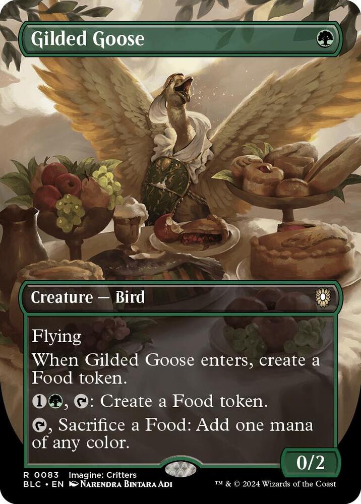 Gilded Goose (Borderless) – 83 BLC: Commander: Bloomburrow R Foil NM