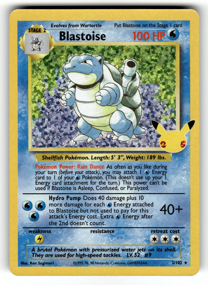 Blastoise – 2/102 CCC: Celebrations: Classic Collection Classic Collection Holo NM
