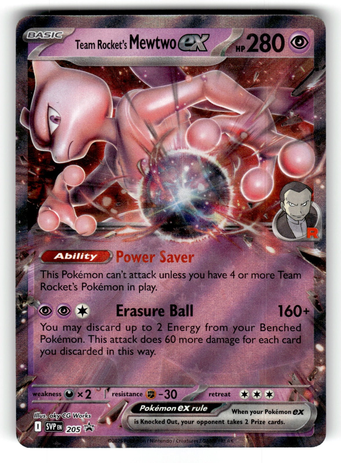 Team Rocket's Mewtwo ex – 205 SVP: SV: Scarlet & Violet Promo Cards Promo Holo NM