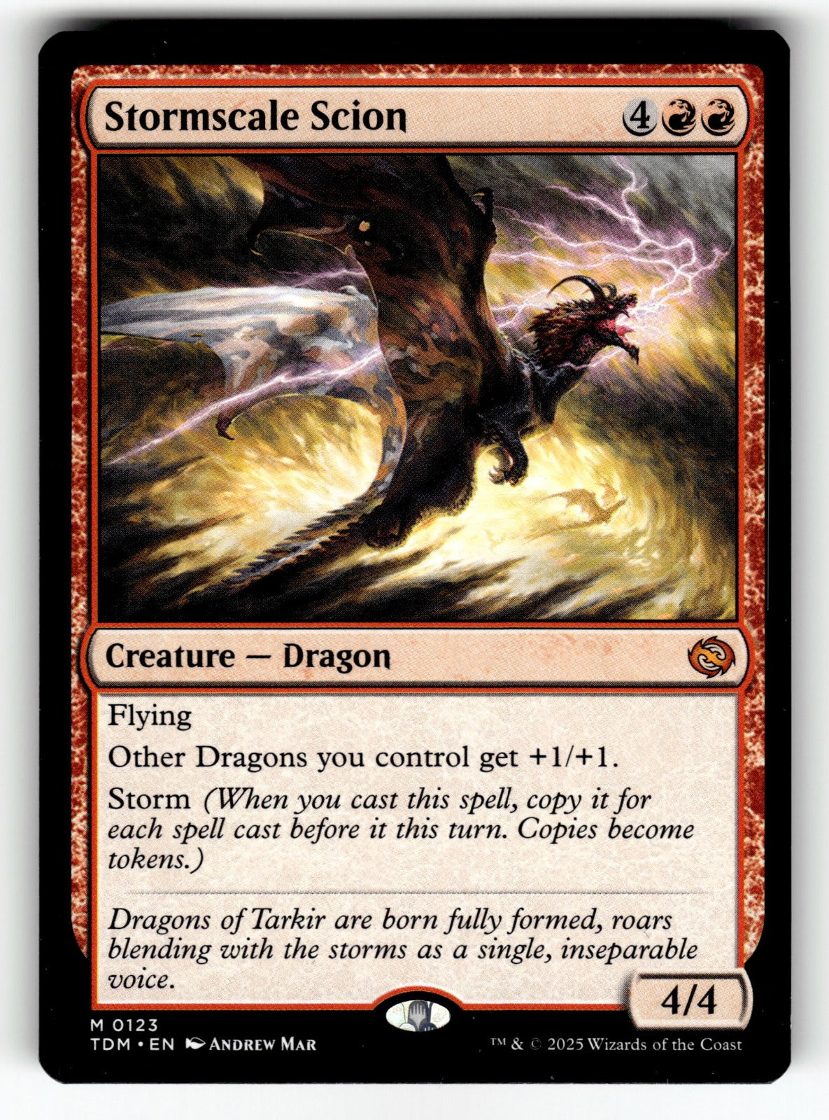 Stormscale Scion – 123 TDM: Tarkir: Dragonstorm M NM