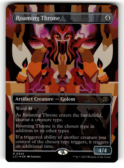 Roaming Throne (Borderless) – 344 LCI: The Lost Caverns of Ixalan R Foil LP