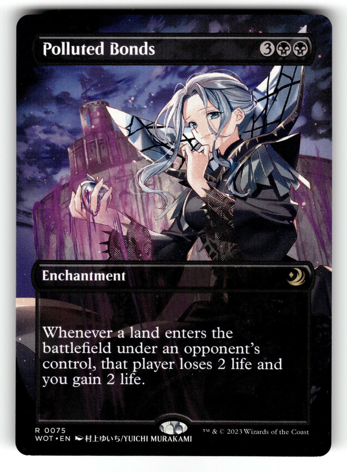 Polluted Bonds (Anime Borderless) – 75 WOT: Wilds of Eldraine: Enchanting Tales R NM