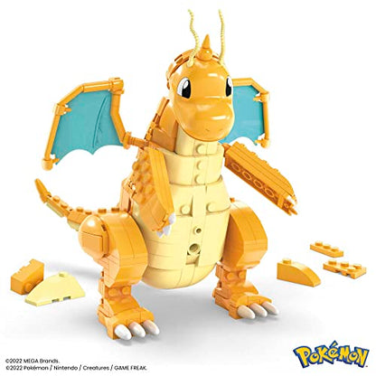 MEGA Pokemon Building Toy Kit Dragonite (388 Pieces) with Motion for Kids