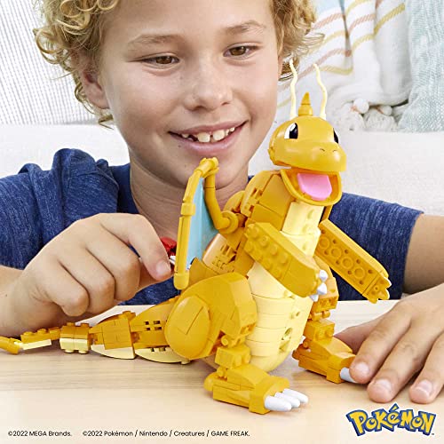 MEGA Pokemon Building Toy Kit Dragonite (388 Pieces) with Motion for Kids