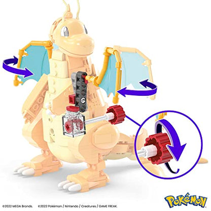 MEGA Pokemon Building Toy Kit Dragonite (388 Pieces) with Motion for Kids