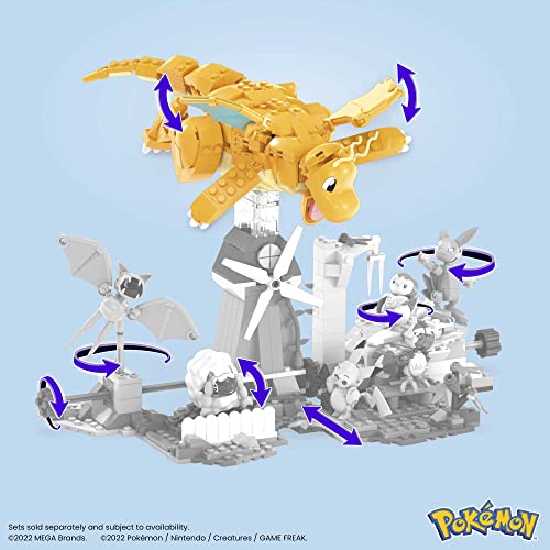 MEGA Pokemon Building Toy Kit Dragonite (388 Pieces) with Motion for Kids