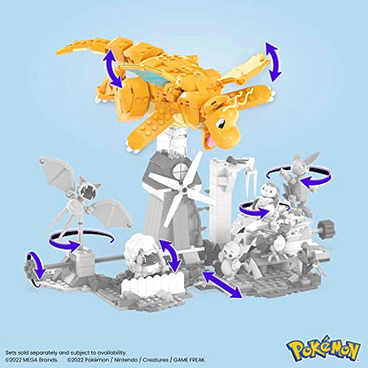 MEGA Pokemon Building Toy Kit Dragonite (388 Pieces) with Motion for Kids