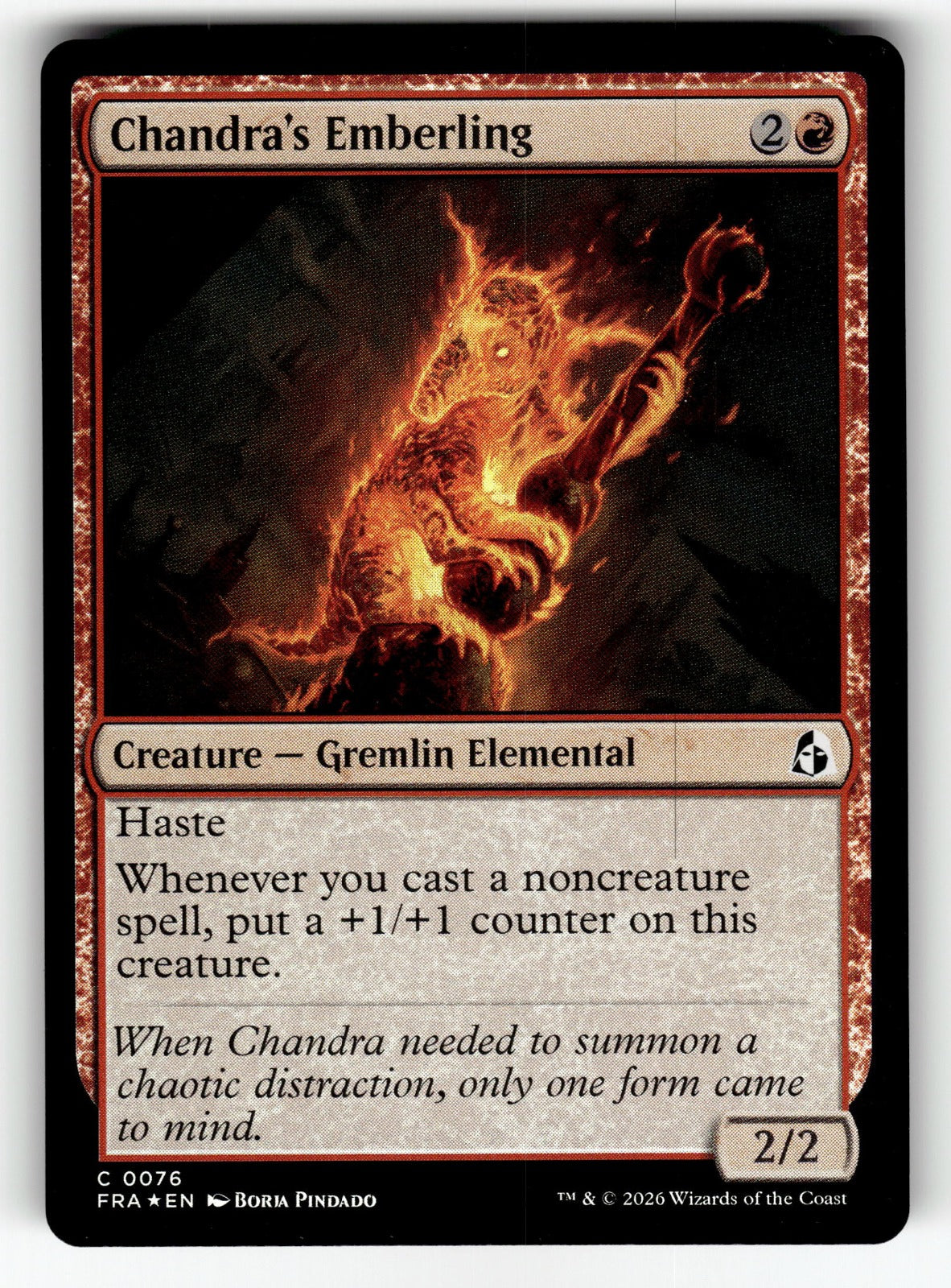 Chandra's Emberling – 76 FRA: Reality Fracture C Foil NM