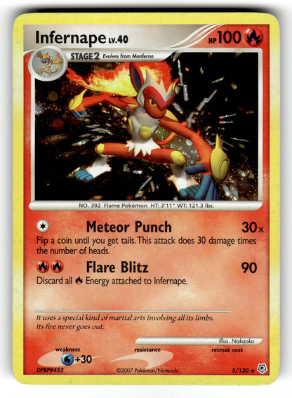 Infernape – 5/130 DP: Diamond and Pearl Holo Rare LP