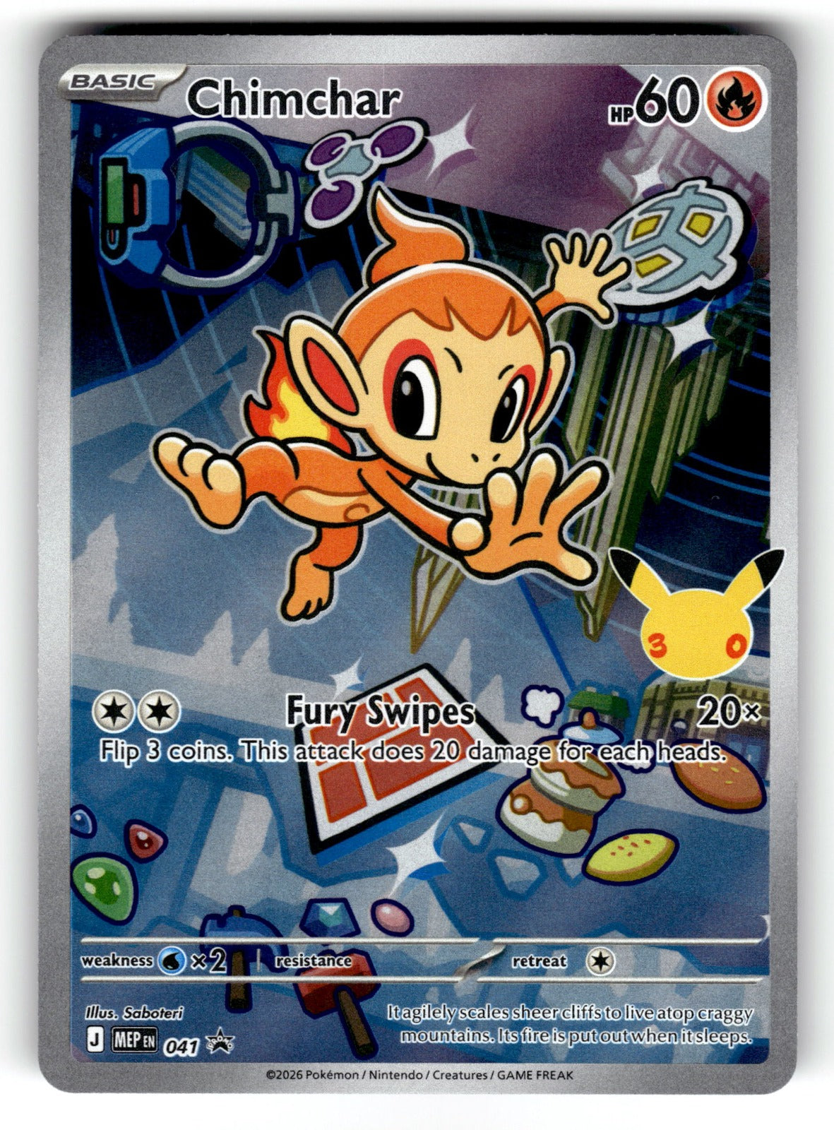 Chimchar – 041 MEP: ME: Mega Evolution Promo Promo Holo NM