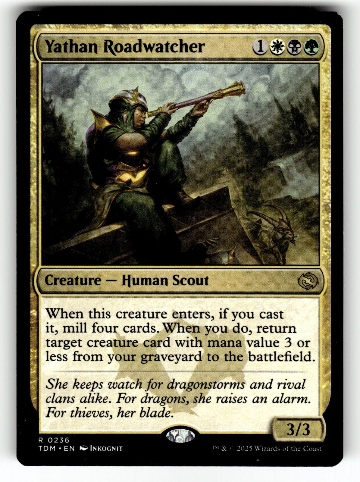 Yathan Roadwatcher – 236 TDM: Tarkir: Dragonstorm R NM