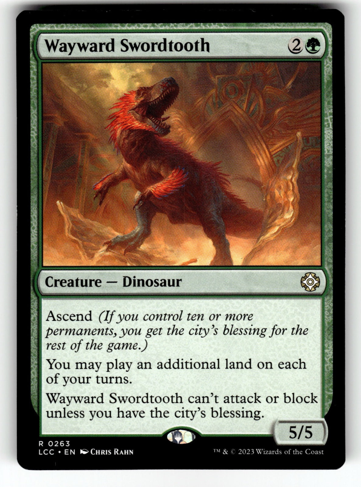 Wayward Swordtooth – 263 LCC: Commander: The Lost Caverns of Ixalan R NM