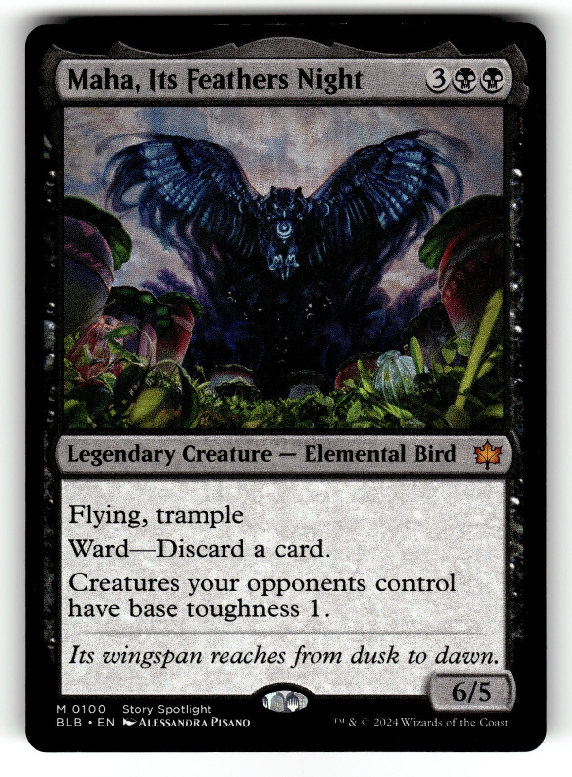 Maha, Its Feathers Night – 100 BLB: Bloomburrow M NM