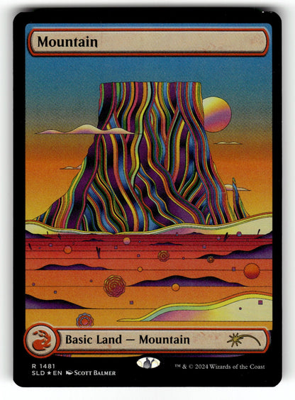 Mountain (Rainbow Foil) – 1481 SLD: Secret Lair Drop Series R Foil NM