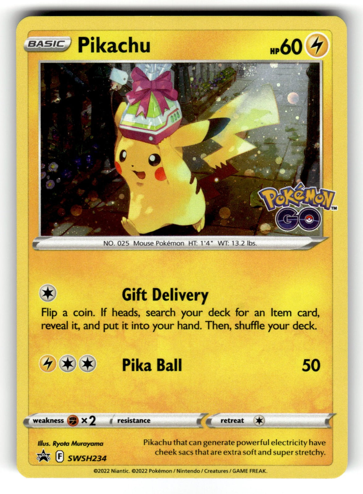 Pikachu – SWSH234 SWSD: SWSH: Sword & Shield Promo Cards Promo HoloNM