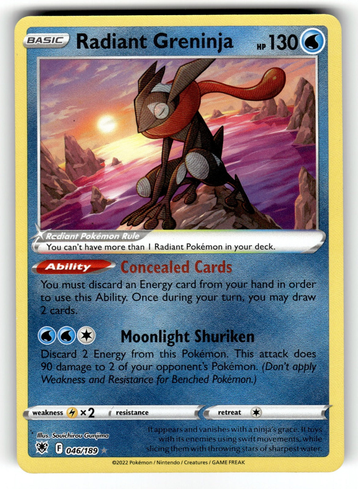 Radiant Greninja – 046/189 SWSH10: SWSH10: Astral Radiance Radiant Rare Holo NM