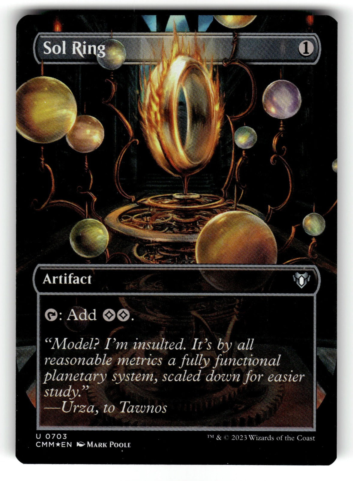 Sol Ring (Borderless) – 703 CMM: Commander Masters U Foil NM