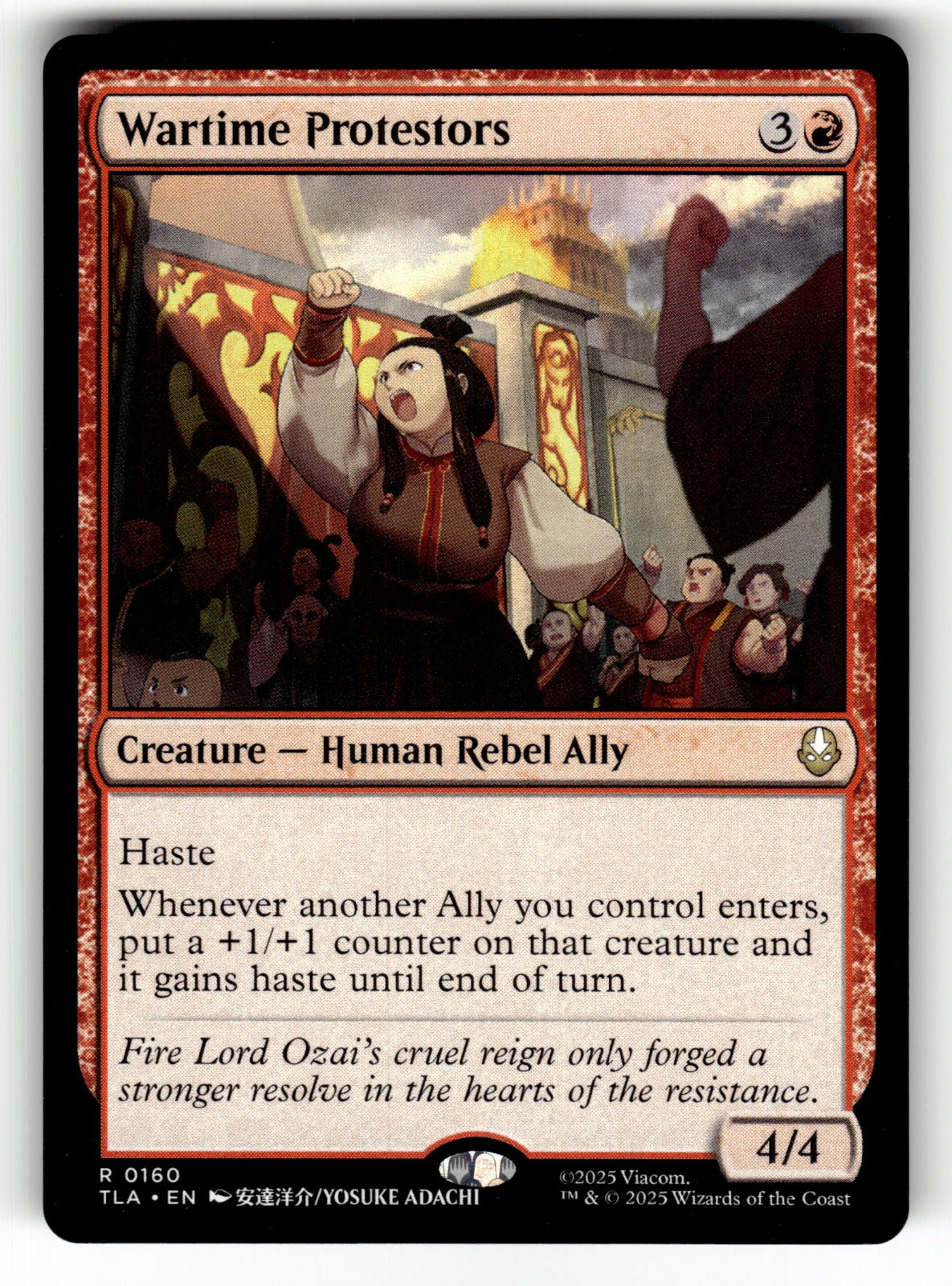 Wartime Protestors – 160 TLA: Avatar: The Last Airbender R NM