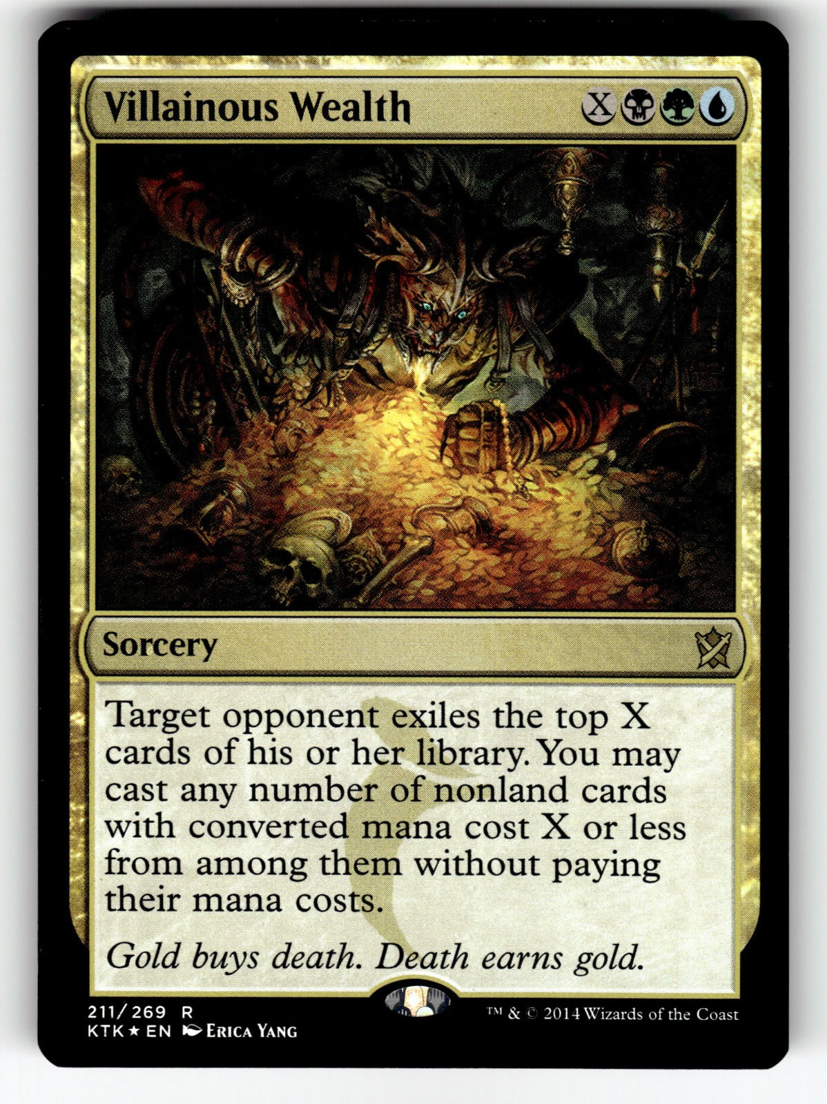 Villainous Wealth – 211 KTK: Khans of Tarkir R Foil NM