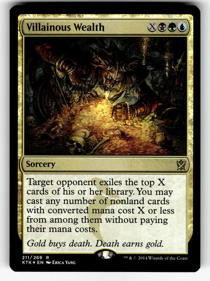 Villainous Wealth – 211 KTK: Khans of Tarkir R Foil NM