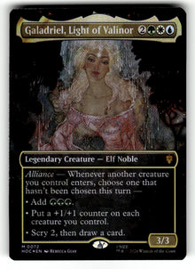 Galadriel, Light of Valinor (Borderless) (Surge Foil) – 72 HOC: The Hobbit: Eternal-Legal M Foil NM