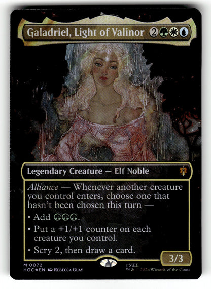 Galadriel, Light of Valinor (Borderless) (Surge Foil) – 72 HOC: The Hobbit: Eternal-Legal M Foil NM