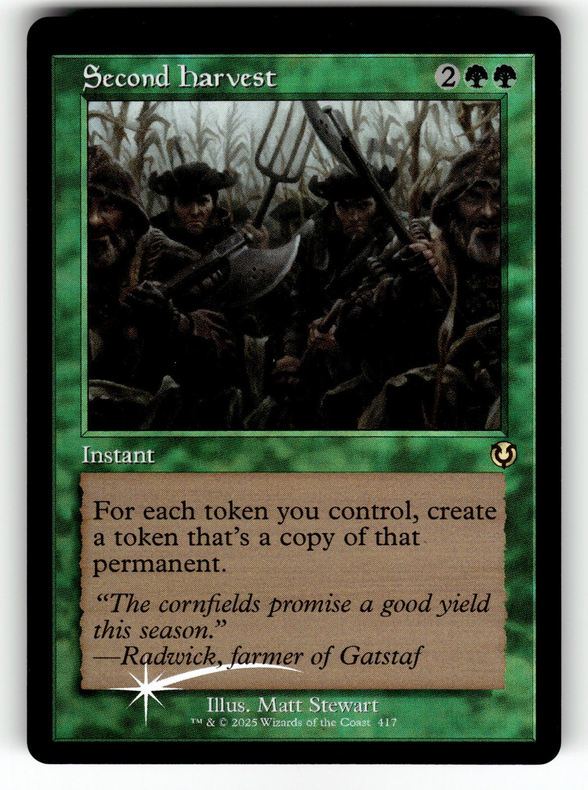 Second Harvest (Retro Frame) – 417 INR: Innistrad Remastered R Foil NM