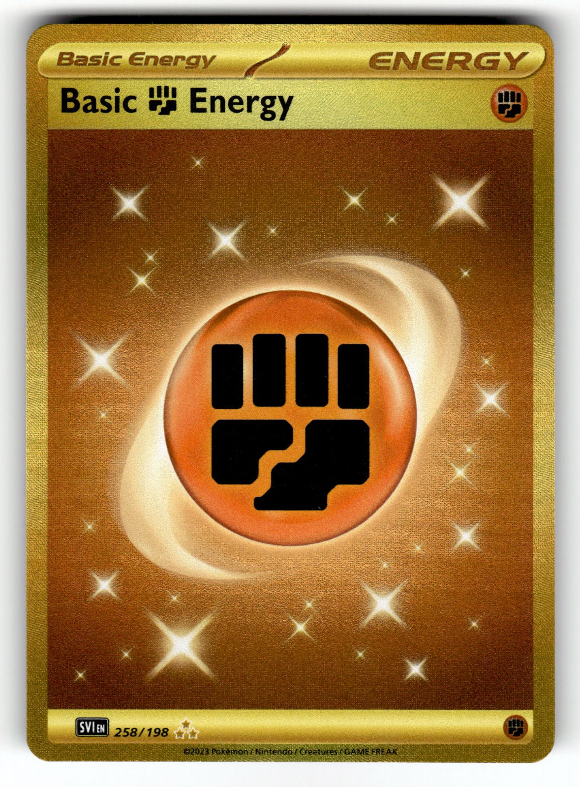 Basic Fighting Energy – 258/198 SVI: SV01: Scarlet & Violet Base Set Hyper Rare Holo NM