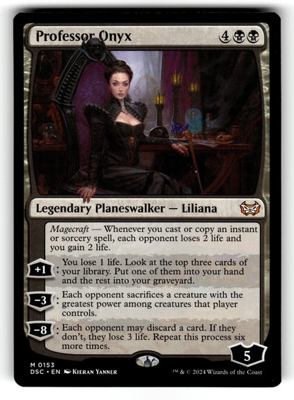 Professor Onyx – 153 DSC: Commander: Duskmourn: House of Horror M NM